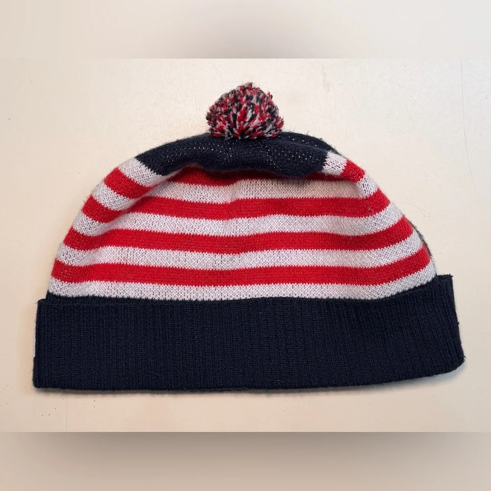 Swix Ski Hat American Flag Knit Red White & Blue Mini PomPom - Picture 4 of 7